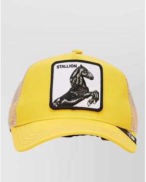 Goorin Bros Stallion Patch Trucker Hat Curved Brim Mesh - Metallic