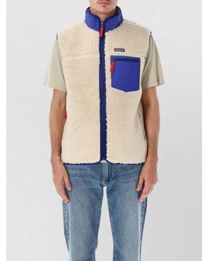 Patagonia Retro Fleece Vest Casual Stand Collar - Blue