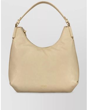 Coccinelle Leather Shoulder Bag - Natural