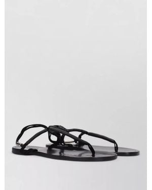 Isabel Marant Leather Flip-Flop Sandals - Black