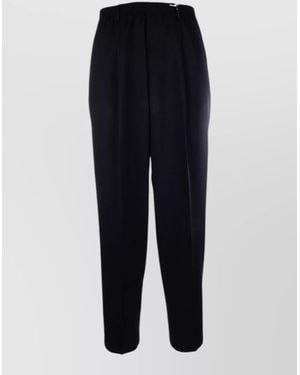 Cellar Door Trousers Pleated Front Side Pockets Back Pocket - Blue