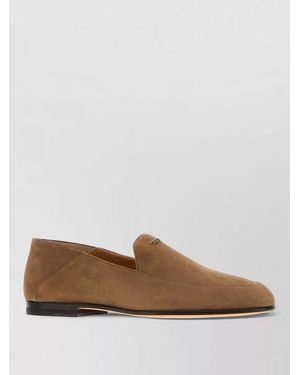 Tod's Suede Loafers Pointed Toe Closed Design - Brown