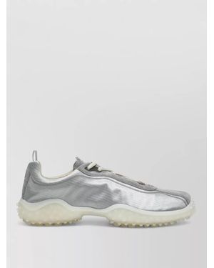 Miu Miu Lightweight Sneakers Pull Tab Textured Upper - White