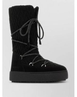 Moon Boot Fabric Boots - Black