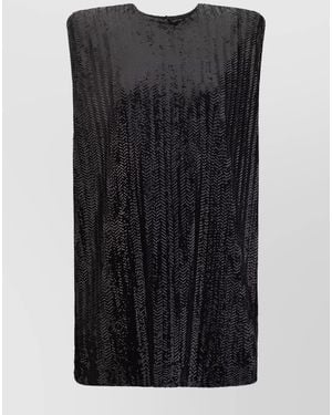 Golden Goose Sequined Sleeveless Mini Dress - Black