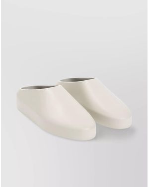 Fear Of God Round Toe Mule Sneakers With Rubber Sole - Natural