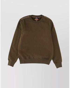 Parajumpers Ribbed Hem Long Sleeve Crew Neck Sweater - Green