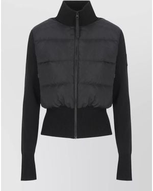 Canada Goose Short Quilted Down Jacket Long Sleeves - Black