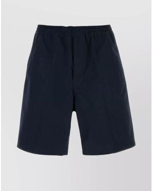 Prada Comfortable Bermuda Shorts Elastic Waistband - Blue