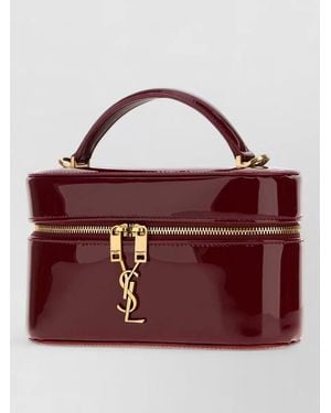 Saint Laurent Gaby Leather Clutch Bag - Red