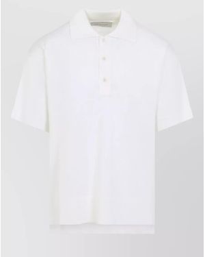 Ami Paris Polo Shirt Tonal Ami De Coeur Knit - White