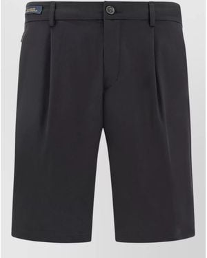 Paul & Shark Tailored Bermuda Shorts Pleats Pockets Loops - Blue