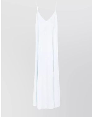 forte_forte Satin Midi Slipdress - White