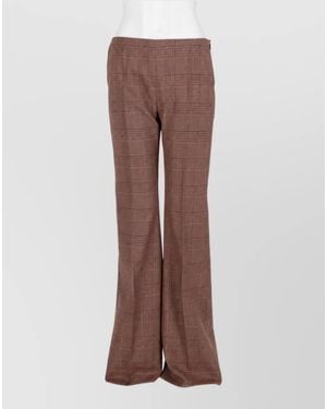 Max Mara Wool Flared Trousers - Brown