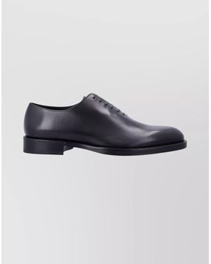 Ferragamo Almond Toe Brogues With Double Leather Sole - Blue