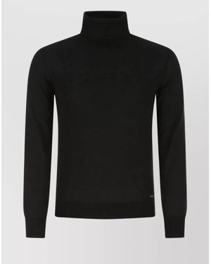 Brioni Dolcevita Ribbed Turtleneck Sweater - Black