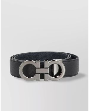 Ferragamo Reversible Calf Leather Belt - Metallic