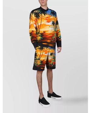 Dolce & Gabbana Bermuda Shorts Tropical Print - White