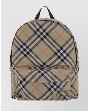 Burberry Check Backpack - Gray