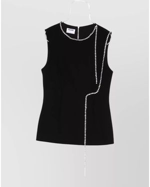 Moschino Rhinestone Embellished Blouse - Black