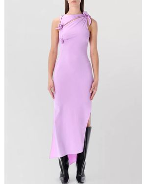 Coperni Asymmetric Flower Gown - Purple