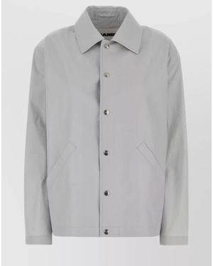 Jil Sander Taffeta Fitted Jacket - Grey