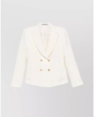 Tagliatore Virgin Wool Blazer - White