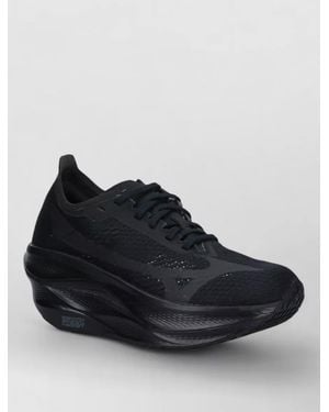 Comme des Garçons Mesh Upper Low Top Rubber Sole Trainers - Black