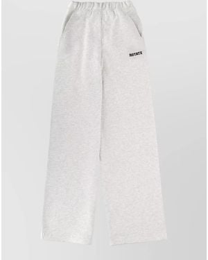 ROTATE BIRGER CHRISTENSEN Organic Cotton Track Trousers - White