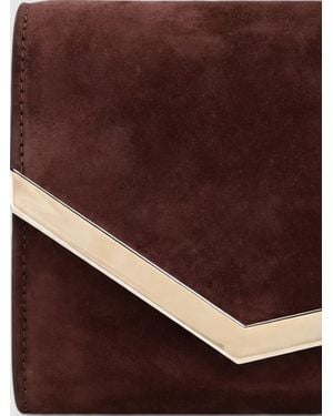 Jimmy Choo Emmie Suede Clutch Bag - Brown