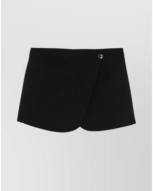 Coperni Polyester Wrap Mini Skirt - Black