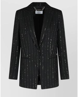 Philipp Plein Boyfriend-Fit Blazer - Black