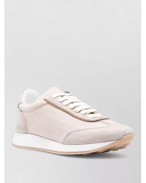 Fabiana Filippi Wool Panelled Low-Top Trainers - Natural