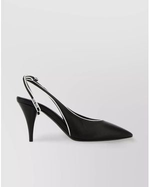 Miu Miu Cone Heel Pointed Toe Pumps - Black