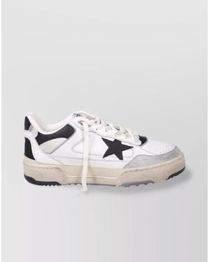 Golden Goose Leather Low-Top Trainers - Metallic