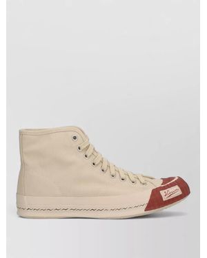 Visvim Cotton High-Top Trainers - Natural