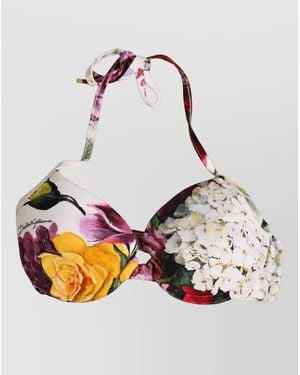 Dolce & Gabbana Floral-Print Bikini Top - Multicolour
