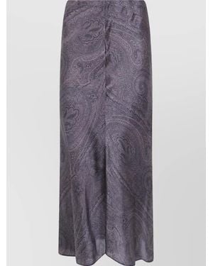 Etro Silk Maxi Skirt - Purple