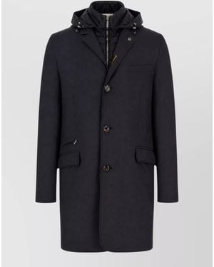 Moorer Redon Hooded Down Jacket Modern Fit - Blue