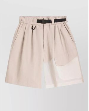 Y-3 Wide-Leg Cargo Shorts - Natural