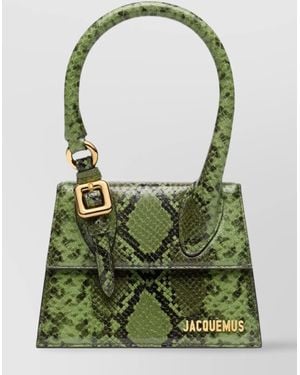 Jacquemus Medium Buckle Leather Cross-Body Bag - Green