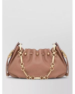 Zimmermann Halcyon Leather Chain Shoulder Clutch Bag - Pink