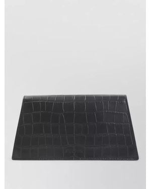 McQueen Skull Mini Clutch Bag Crocodile Leather - Gray