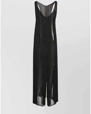 Y. Project Viscose Sleeveless Midi Dress - Black