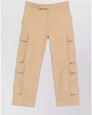 Thom Browne Cotton Cargo Trousers - Natural