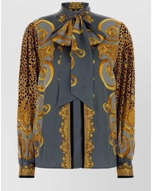 Versace Silk Printed Long-Sleeve Shirt - Multicolour