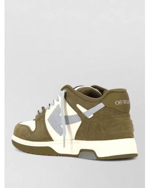 Off-White c/o Virgil Abloh Leather High-Top Trainers - Metallic