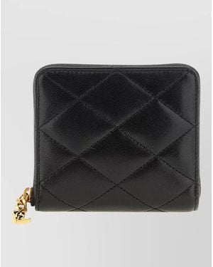 Saint Laurent Pegaso Wallet Quilted Design Goldtone Hardware - Black