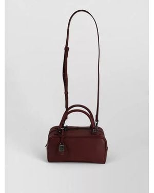 Brunello Cucinelli Rectangular Crossbody Bag Adjustable Strap Handles - Red