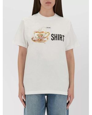 Moschino Printed Cotton Regular-Fit T-Shirt - Grey